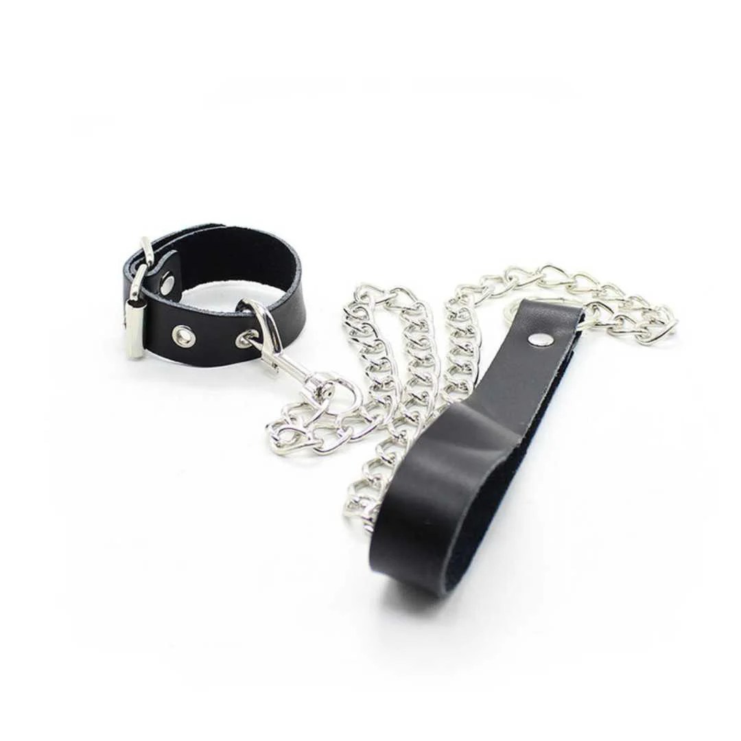 Leder-Penisband mit Leine