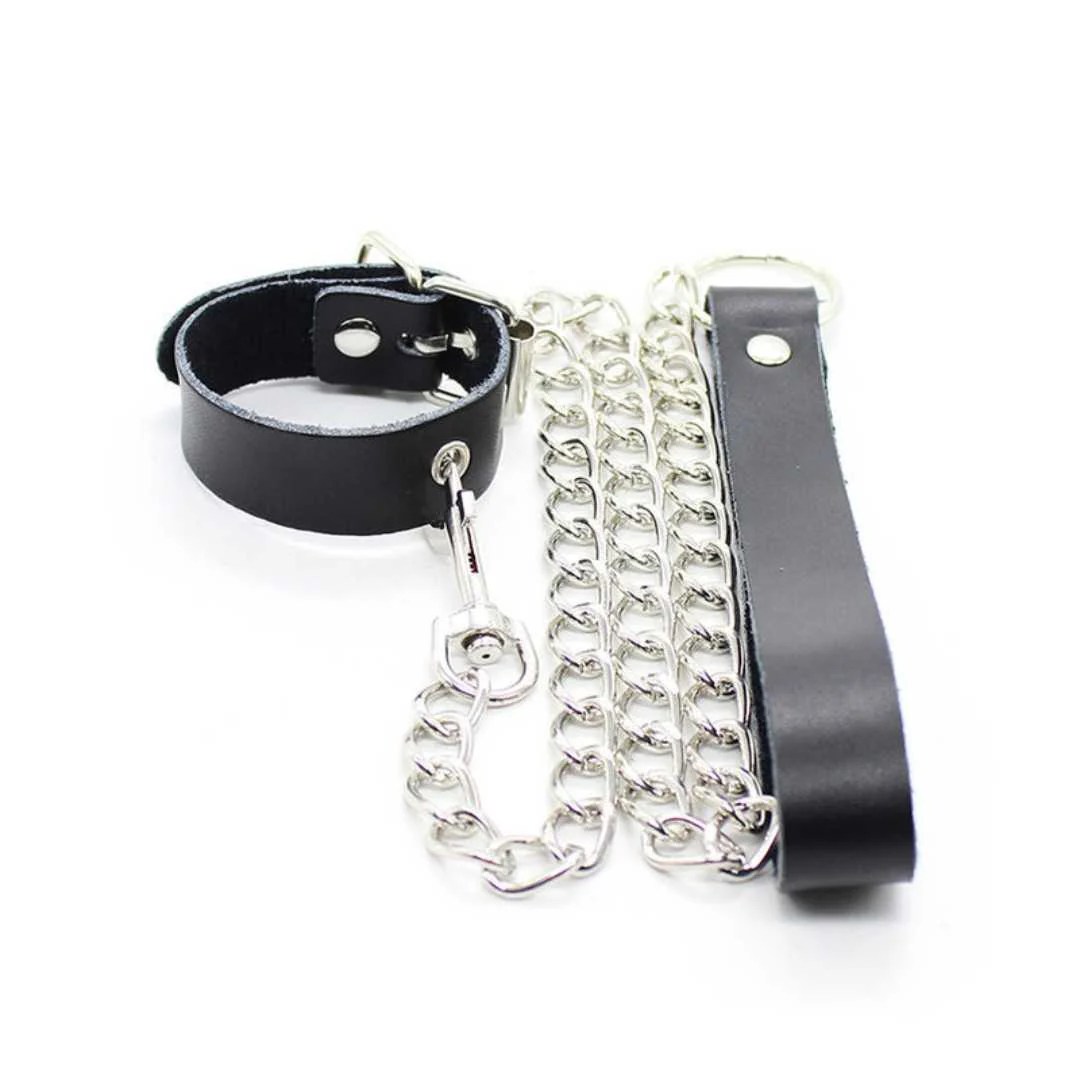 Leder-Penisband mit Leine