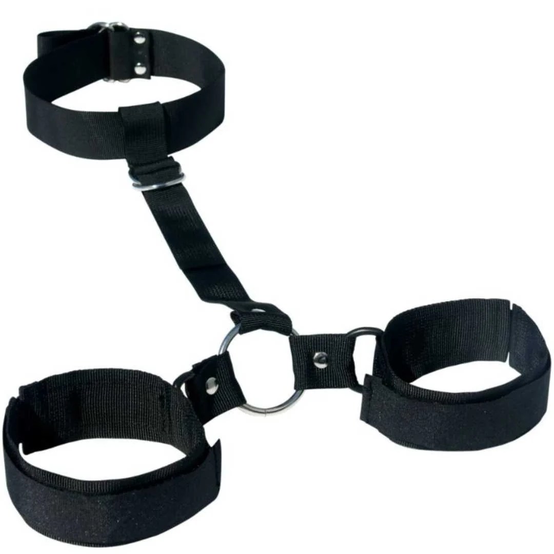 Nylon Halsband mit Handschellen