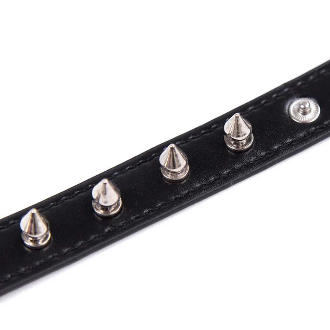 Halsband mit Metall Spikes