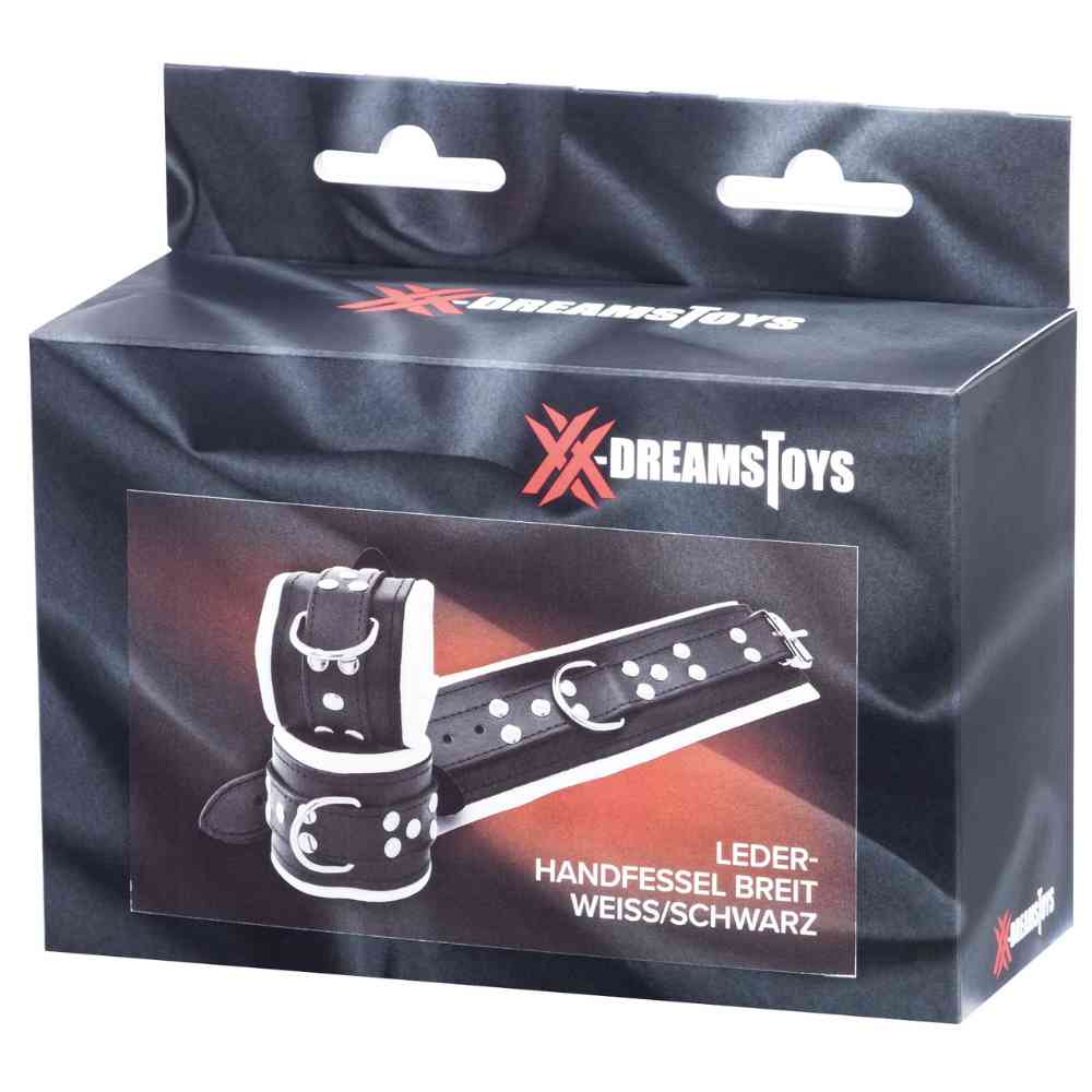 Breite Leder-Handfessel mit Fesselring