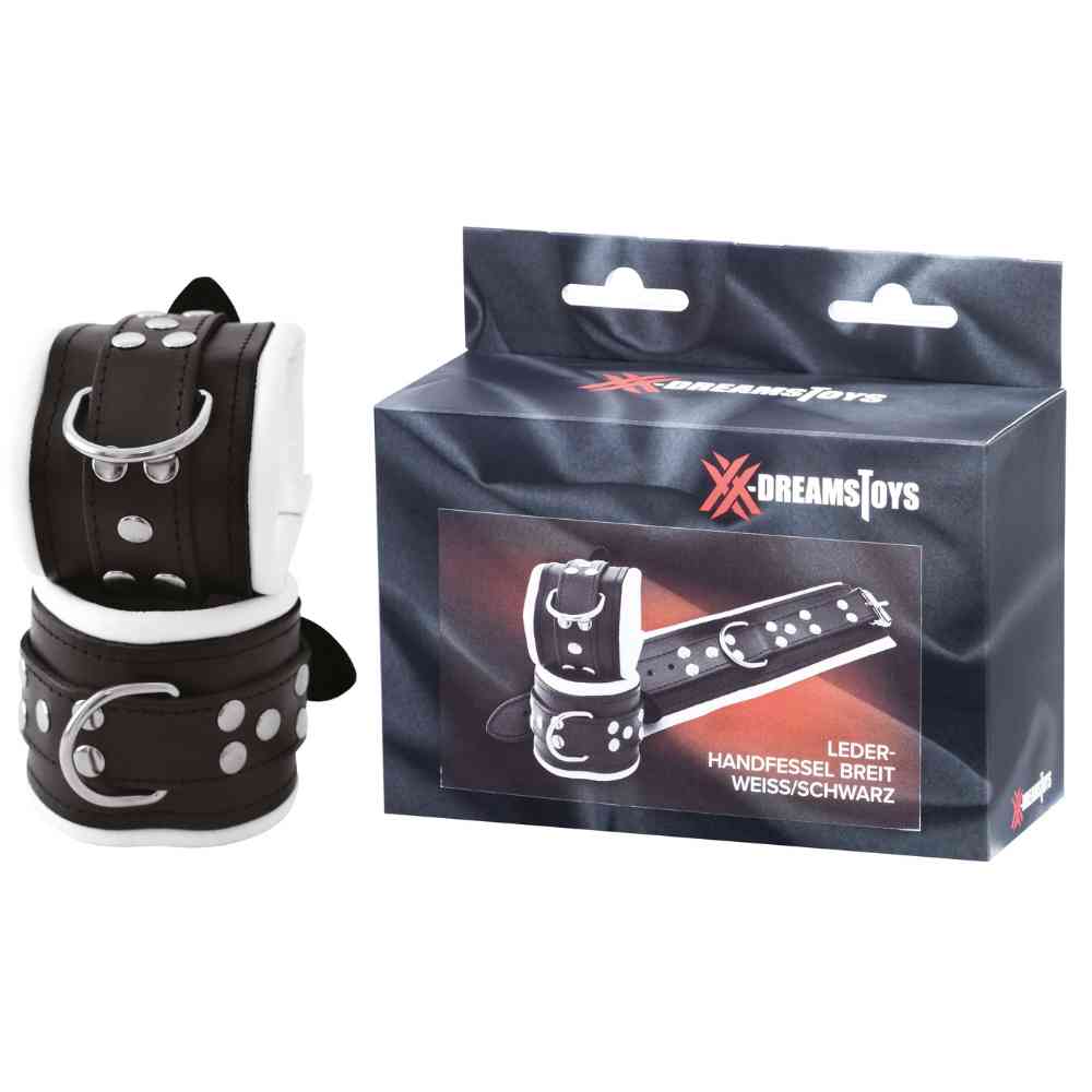 Breite Leder-Handfessel mit Fesselring