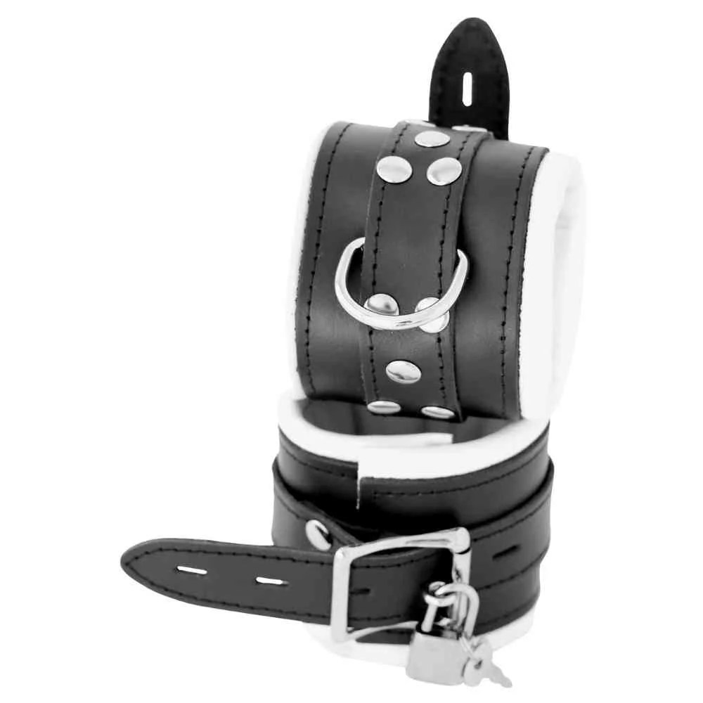 Breite Leder-Handfessel abschließbar