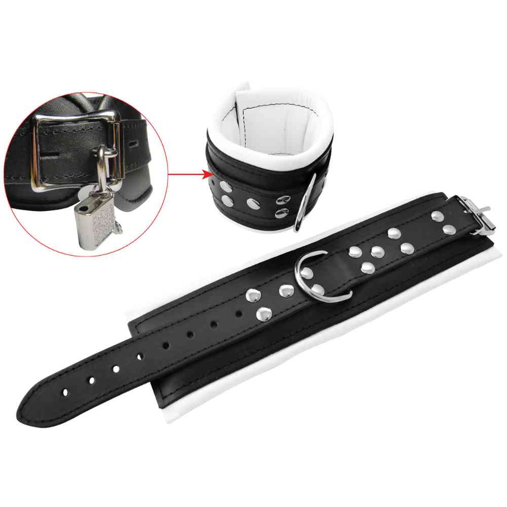 Breite Leder-Handfessel abschließbar