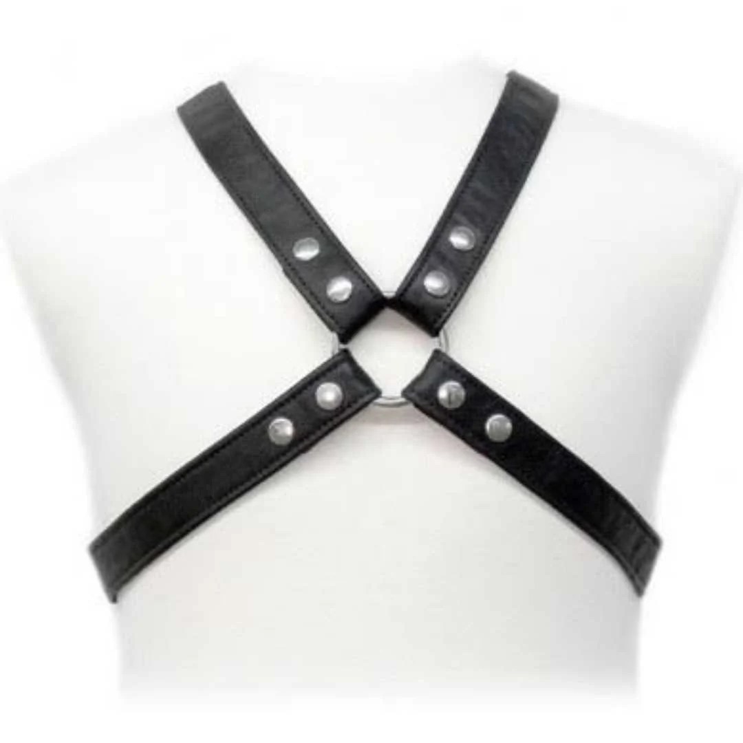 Leder Brustharness im gekreuzten Design
