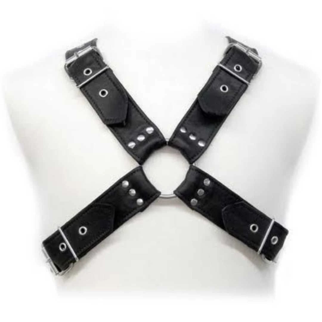 Leder Brustharness mit Schnallen
