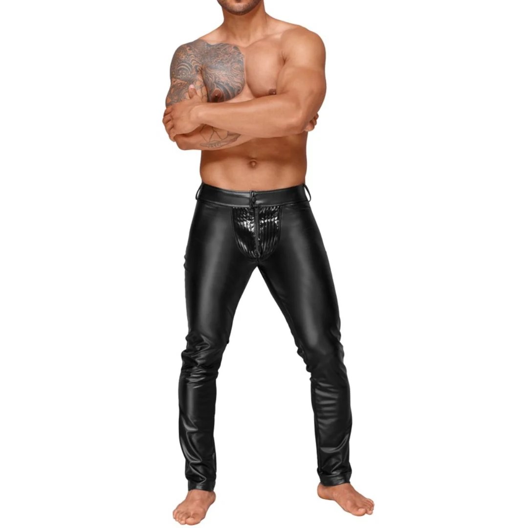 Hose im Powerwetlook mit Lack-Details