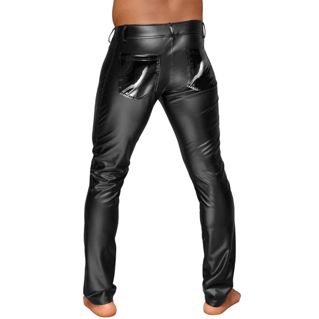 Hose im Powerwetlook mit Lack-Details