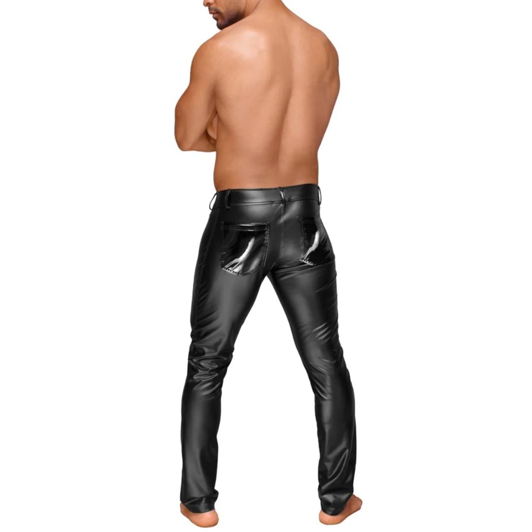 Hose im Powerwetlook mit Lack-Details
