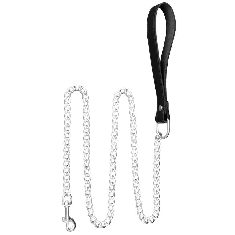 Kettenleine mit Lederhandlauf
