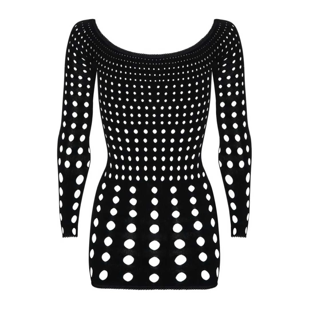 Minikleid in Loch-Optik
