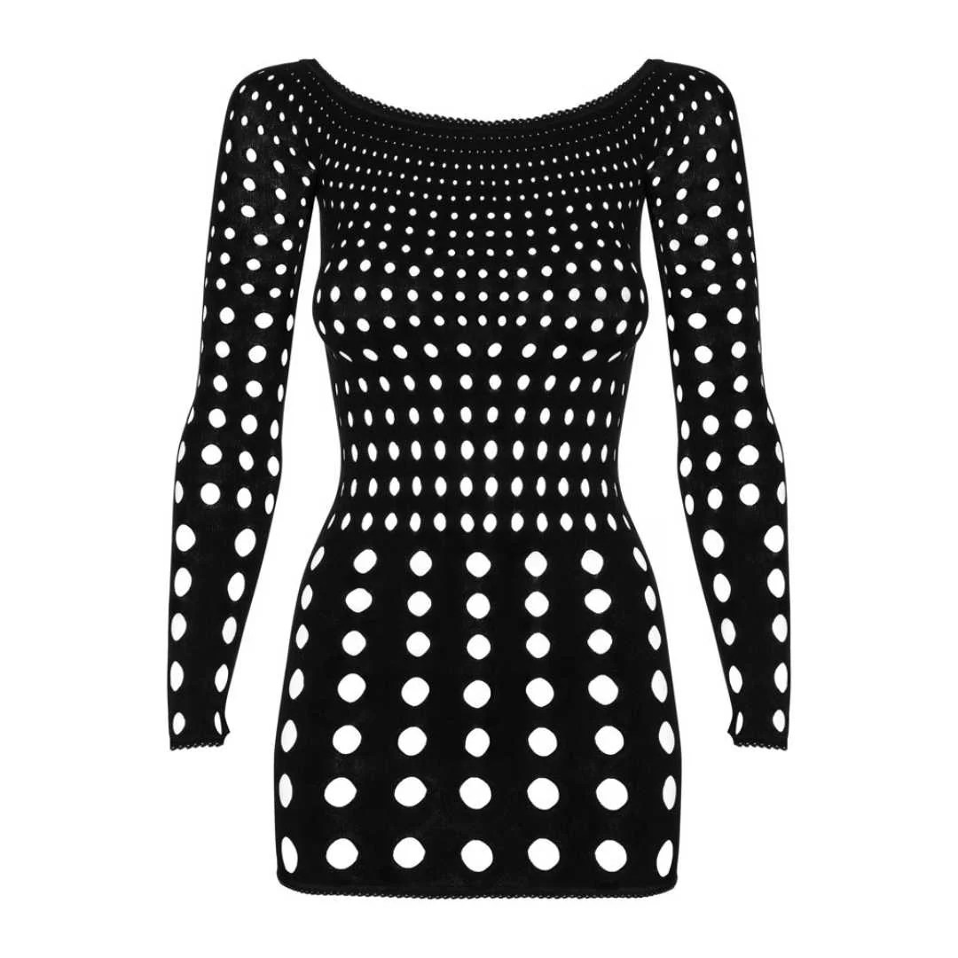 Minikleid in Loch-Optik