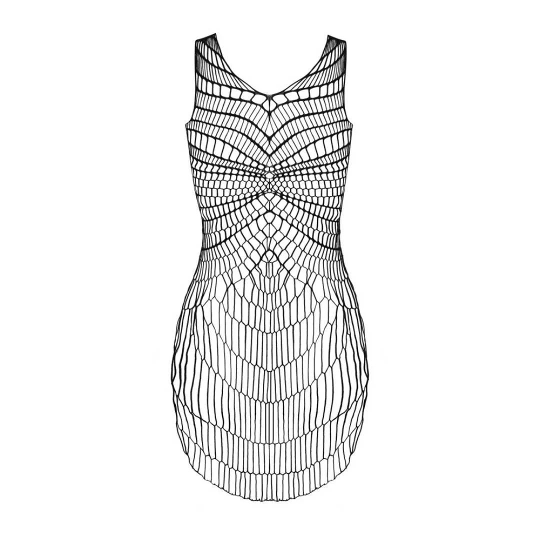 Grobmaschiges Netzkleid mit geometrischem Muster