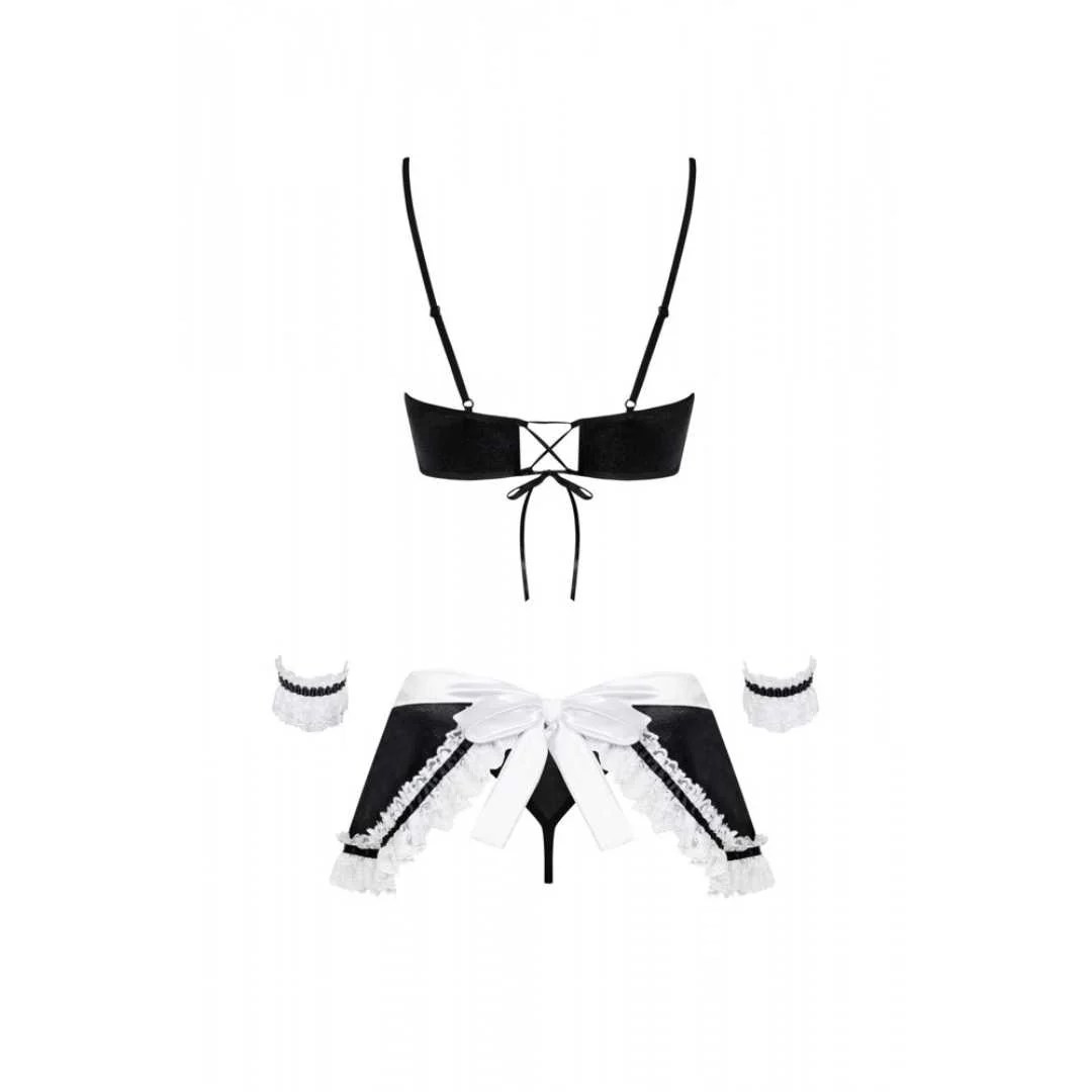 Sexy Hausmädchen Kostüm, 5-teilig