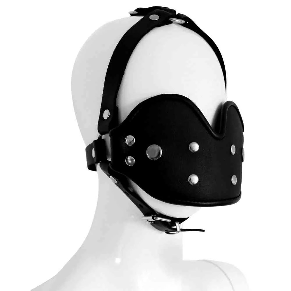 Leder-Mundknebel mit Maske