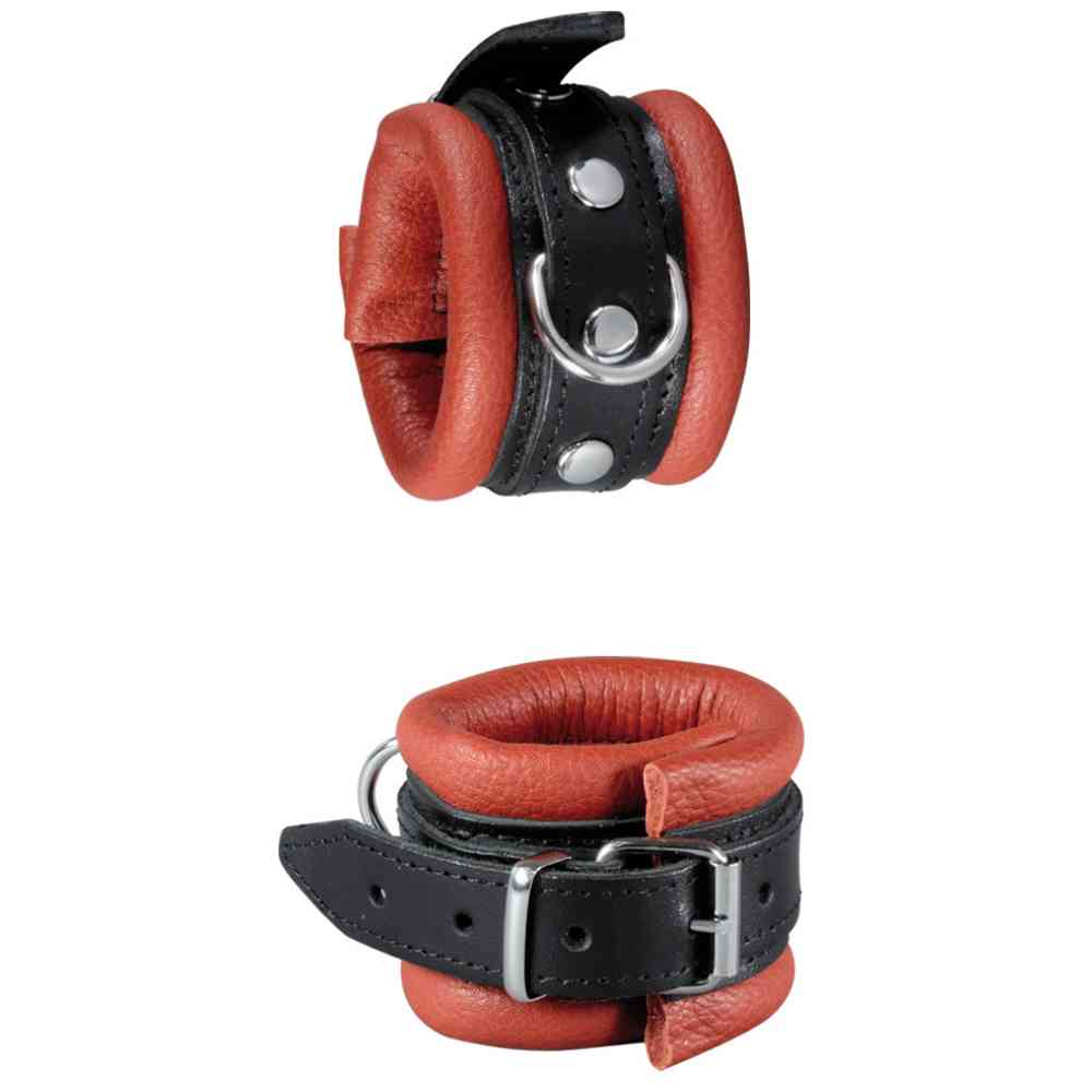 Leder-Handfessel mit D-Ringen
