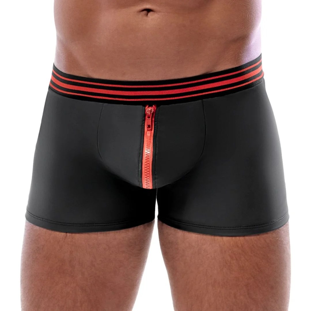 Pants mit rotem Reißverschluss