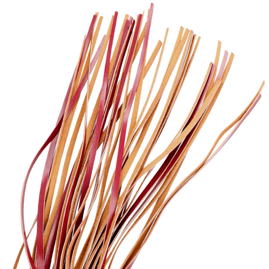 Rote Peitsche aus veganem Leder
