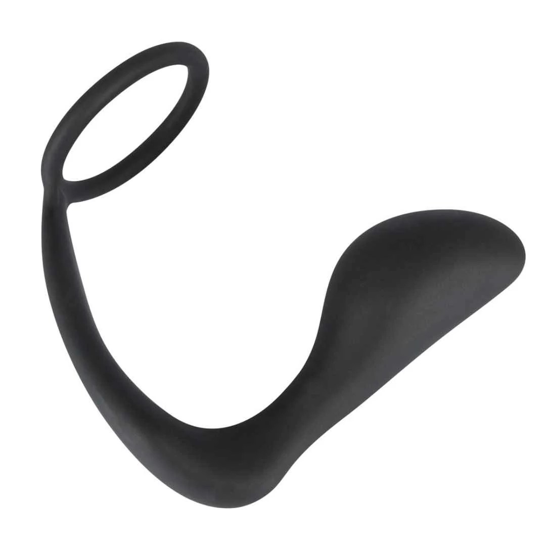 Penis-/Hodenring mit Analplug 
