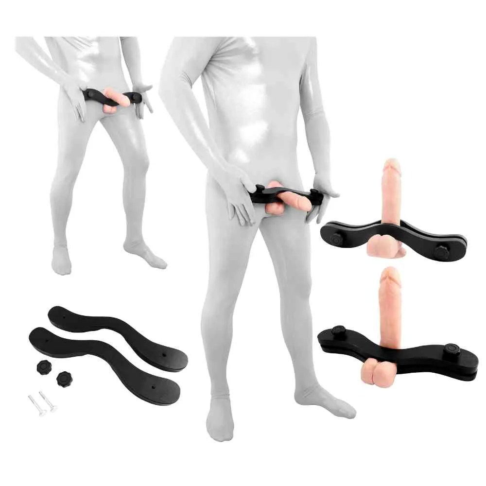 Penis-Hoden-Pranger aus Holz