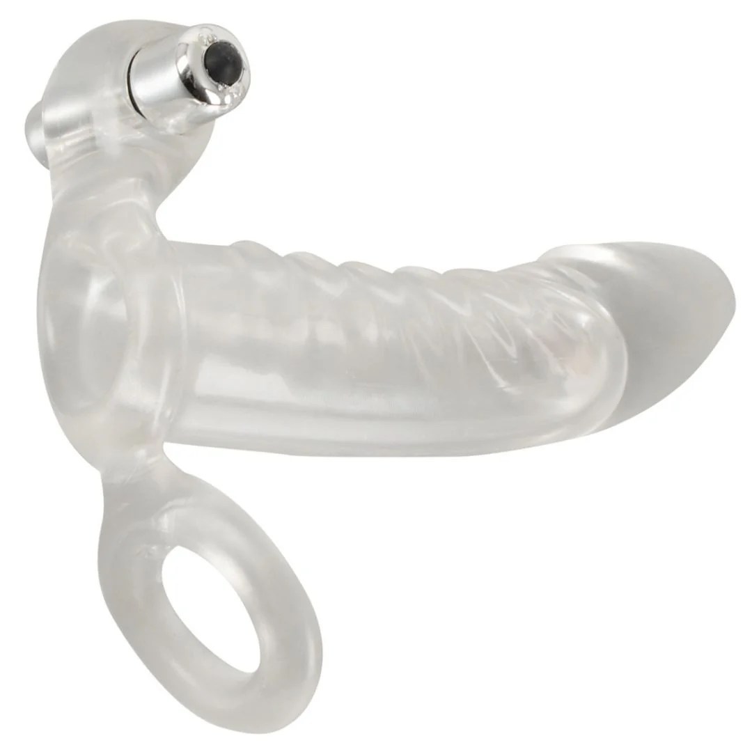 Penishülle „Vibrating Sleeve“ mit Vibration und Hodenring