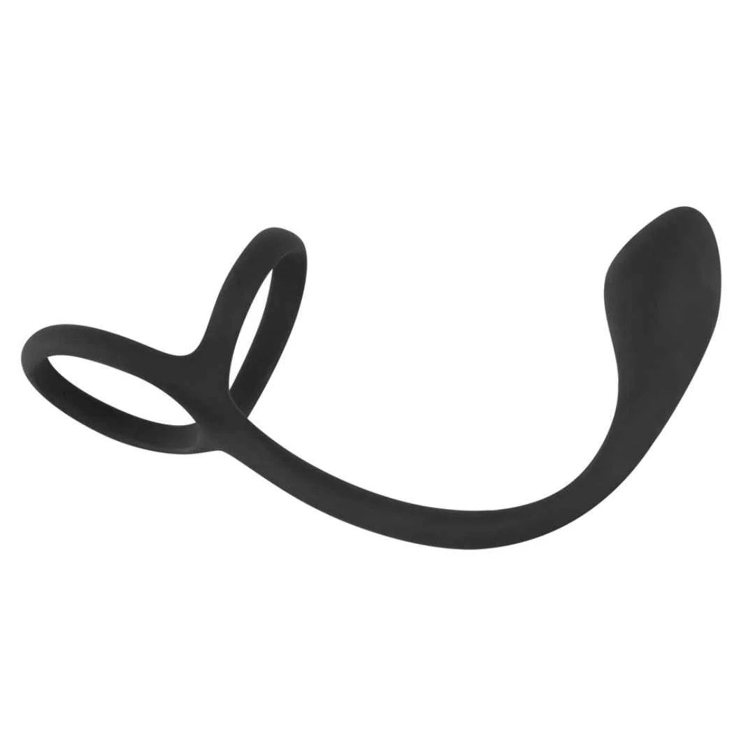 Penis- und Hodenring mit Analplug