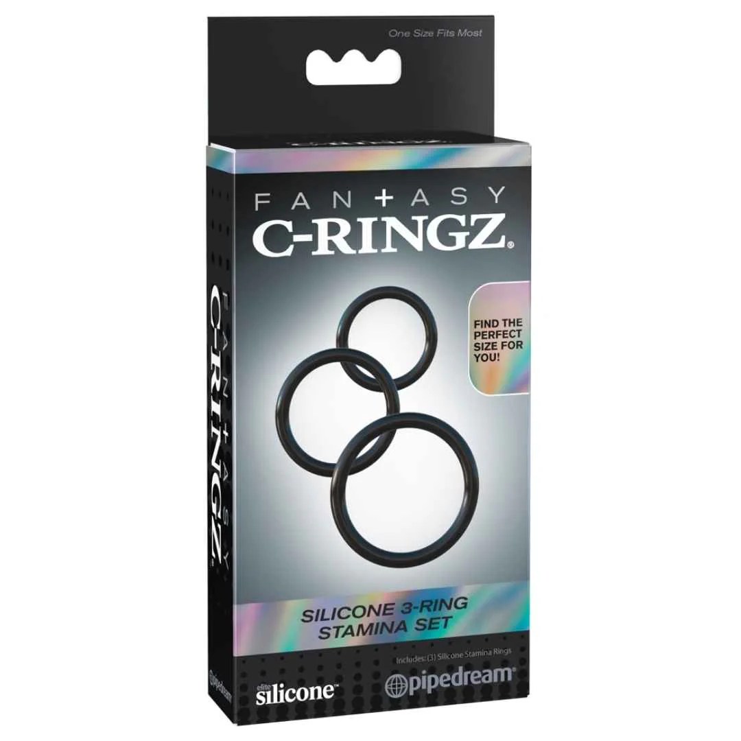 Silikon Penisringe, 3-er Set