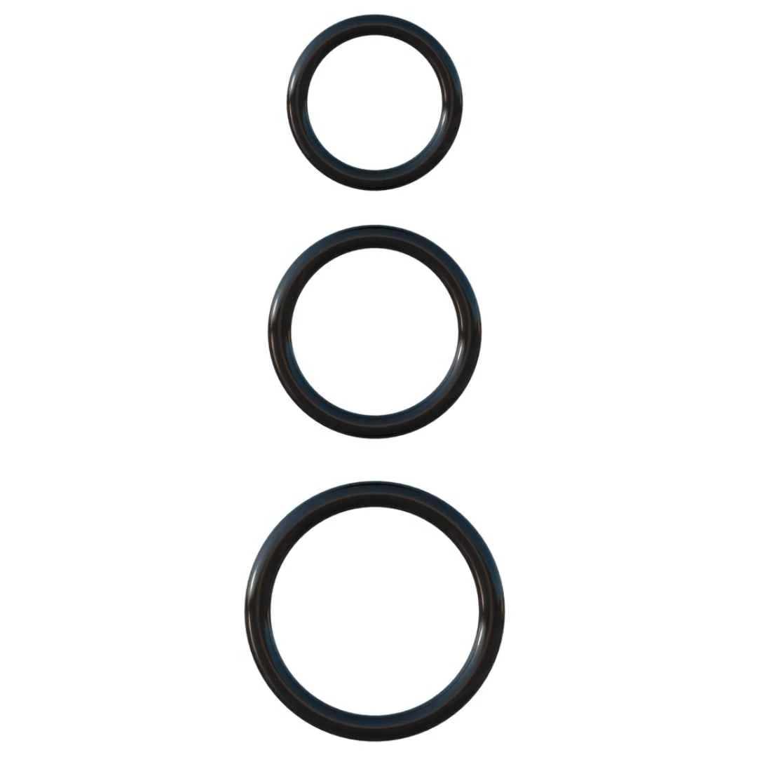 Silikon Penisringe, 3-er Set