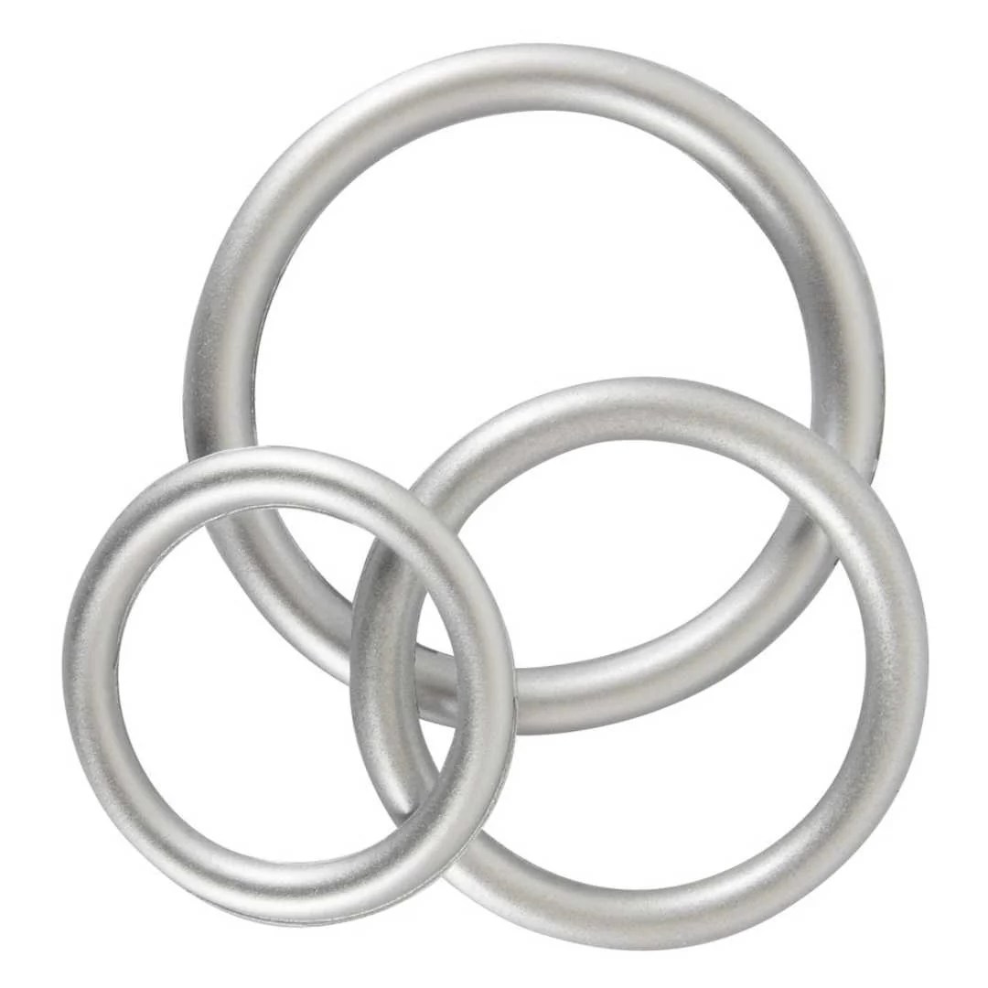 3-teiliges Penisring-Set „Metallic Silicone Cock Ring Set“