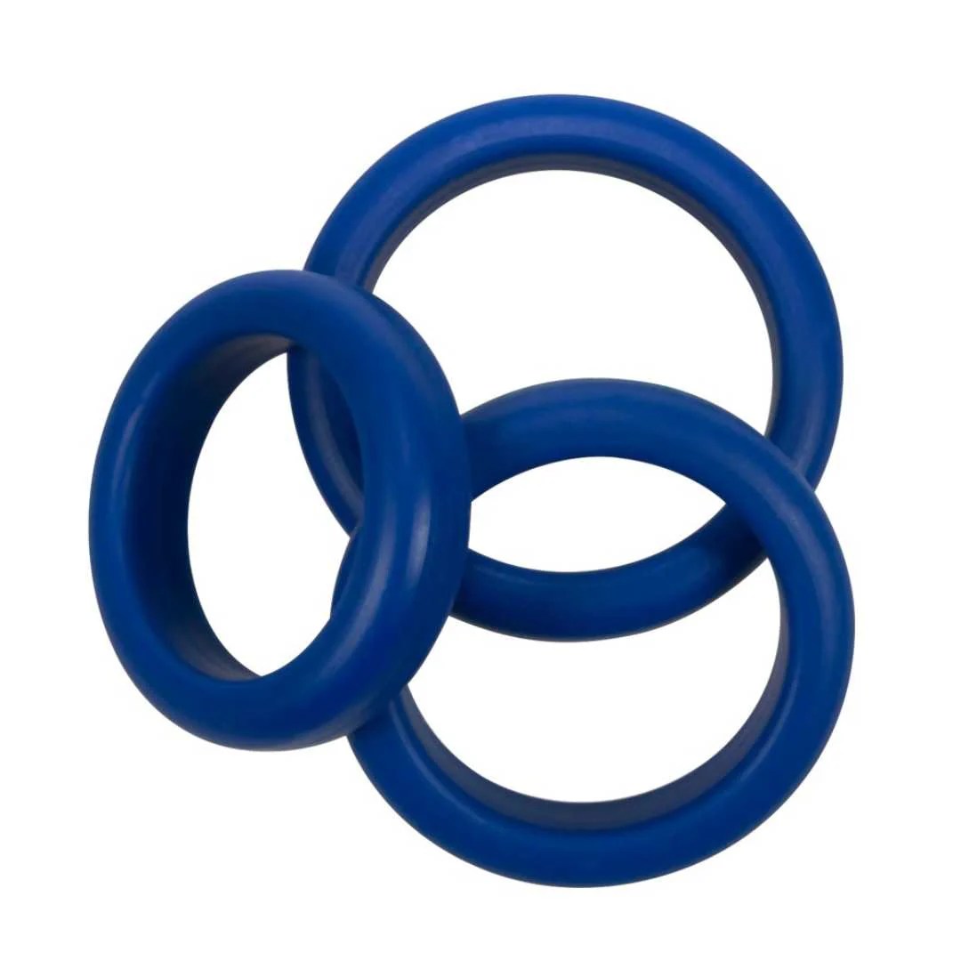 Penisringset „Blue Mate“, 3-teilig