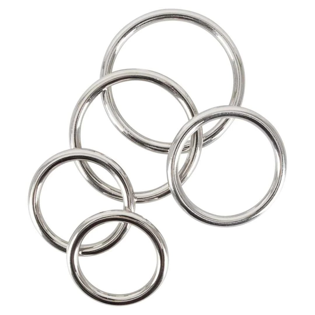 Metall-Penisringe-Set, 5-teilig