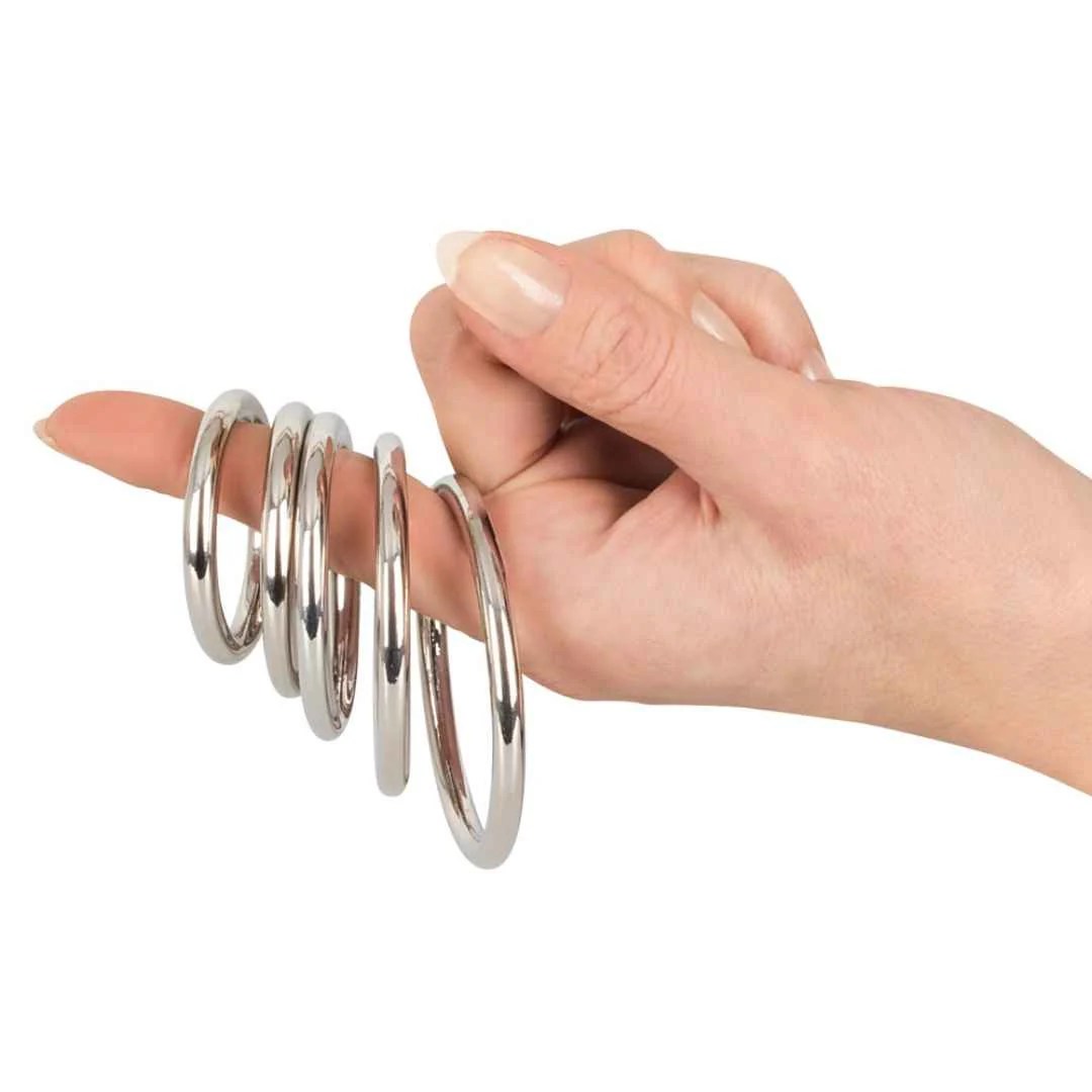 Metall-Penisringe-Set, 5-teilig
