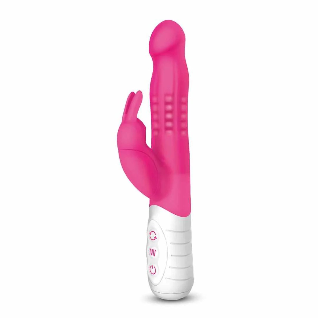 Rabbitvibrator „Slim shaft with rotating beads“