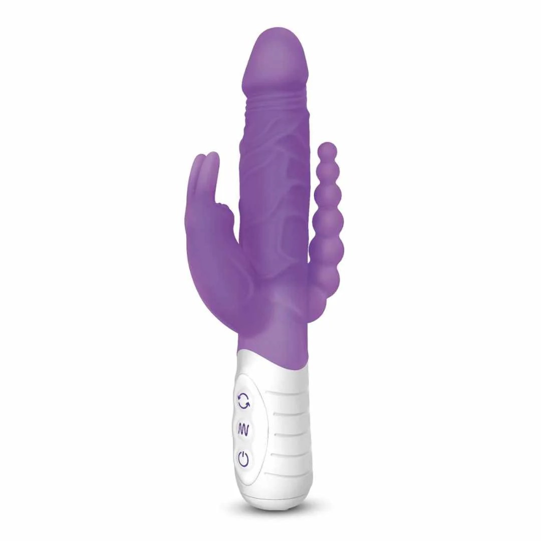 Rabbitvibrator „Slim realistic double penetration“