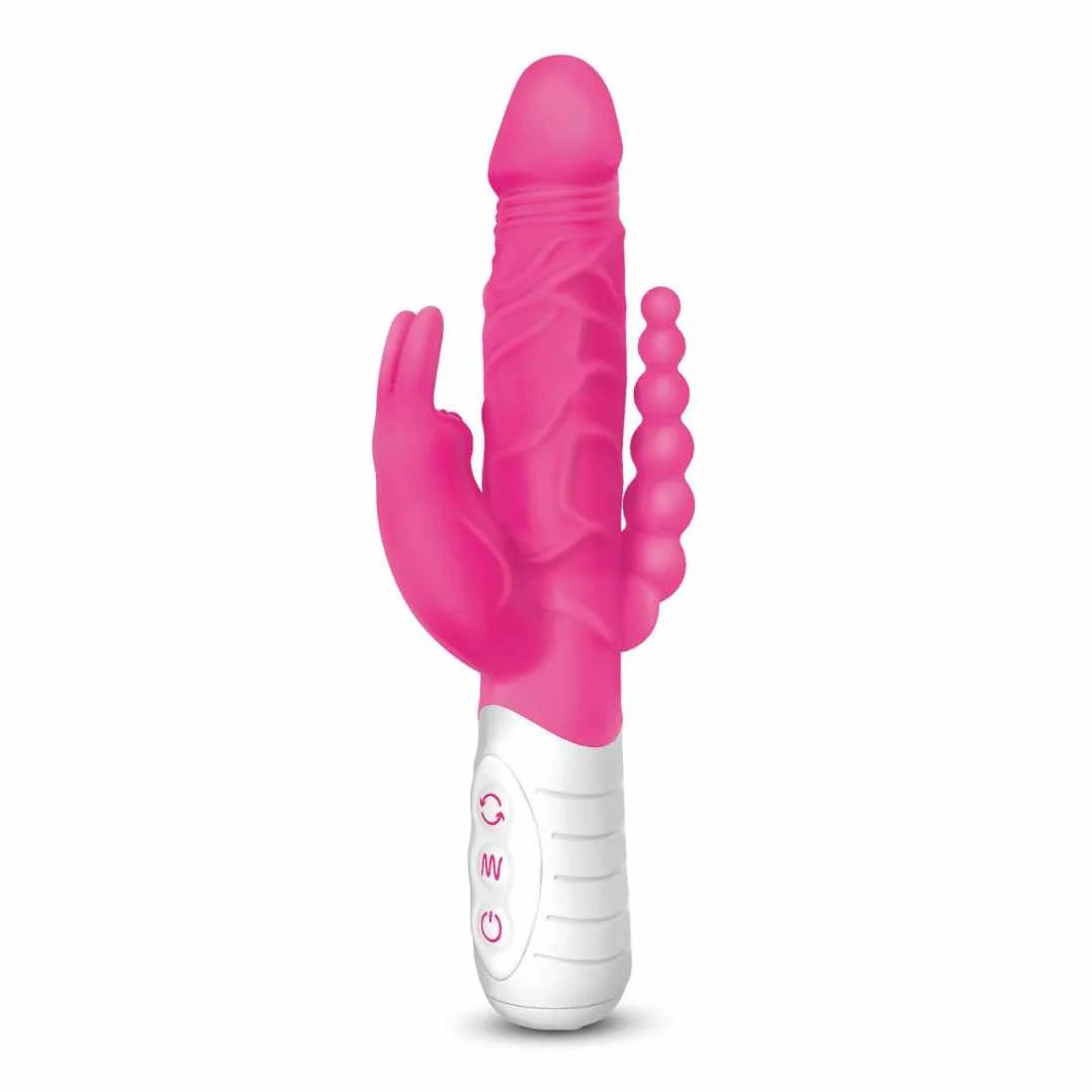 Rabbitvibrator „Slim realistic double penetration“