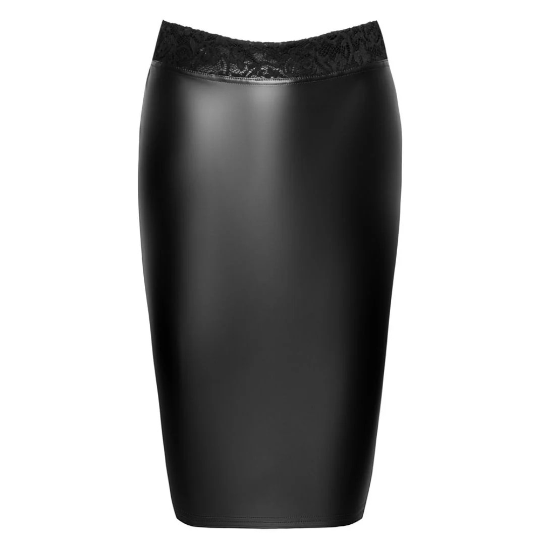 Rock im edlem Powerwetlook mit Spitze