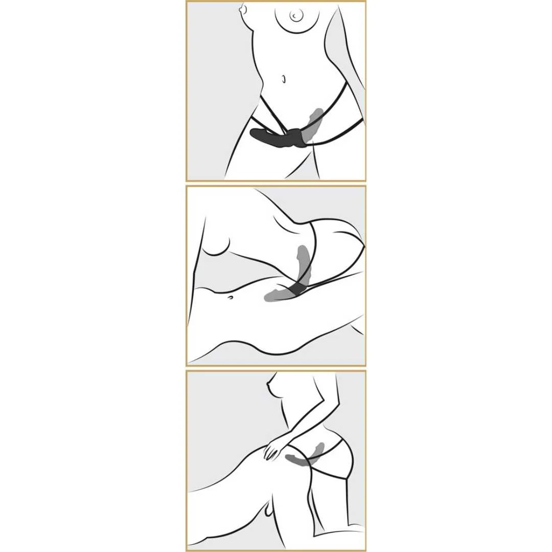 Umschnalldildo „Vibrating Double Delight Strap-On“