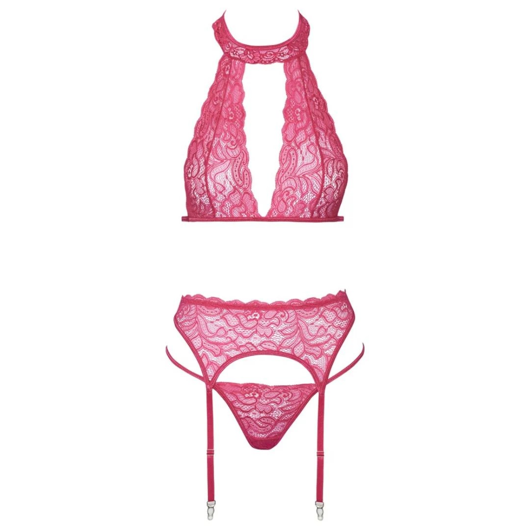 Straps-Set aus Stretch-Spitze, 3-teilig