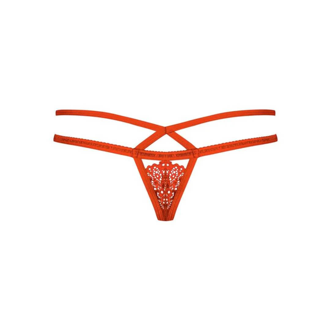 String aus roter Spitze mit Stretchriemchen
