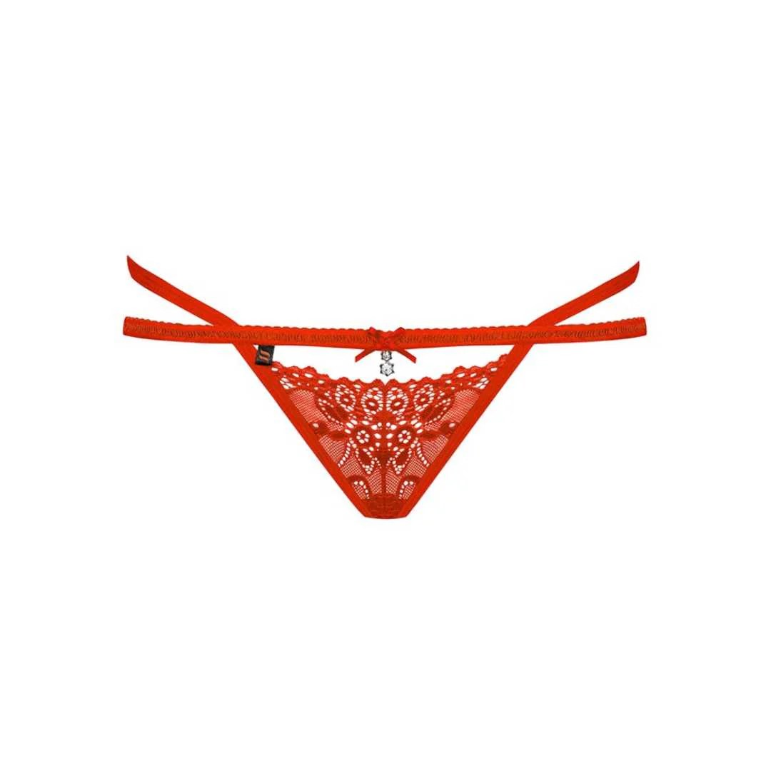 String aus roter Spitze mit Stretchriemchen
