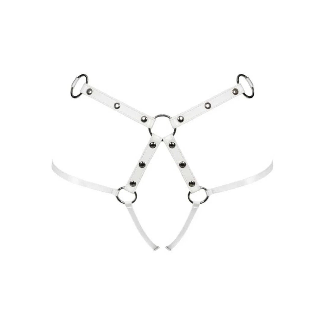 String ouvert im Harness-Style mit Nieten und Ringen