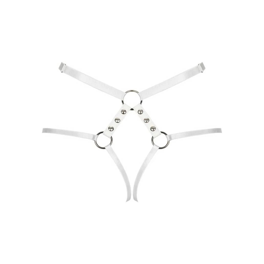 String ouvert im Harness-Style mit Nieten und Ringen