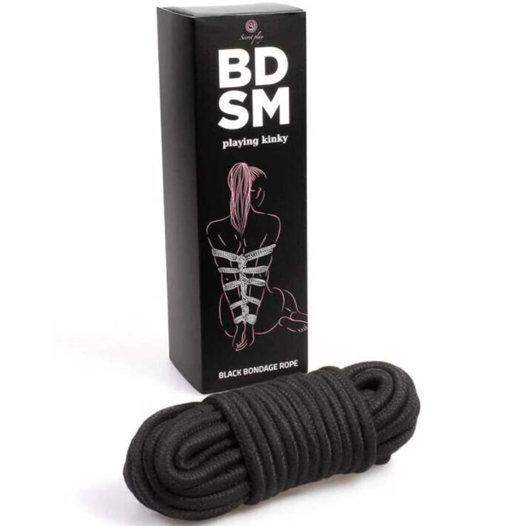 Schwarzes Bondage-Seil