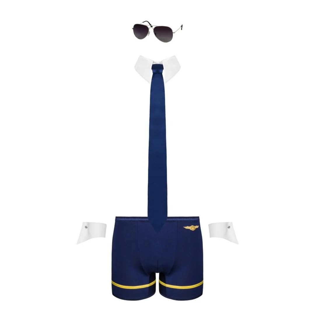 Kostüm-Set „Pilotman“ mit Sonnenbrille