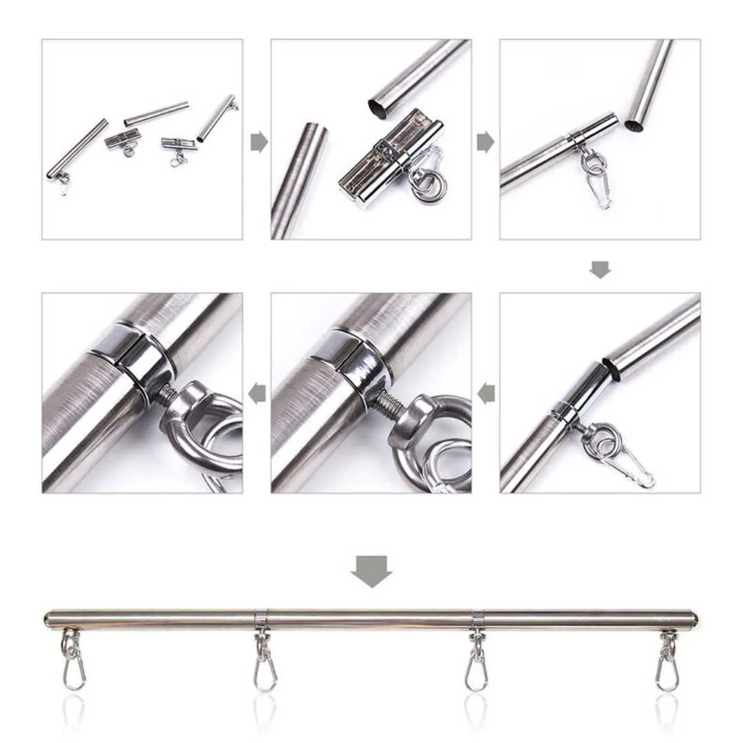 Spreizstange aus Metall mit 4 Haken