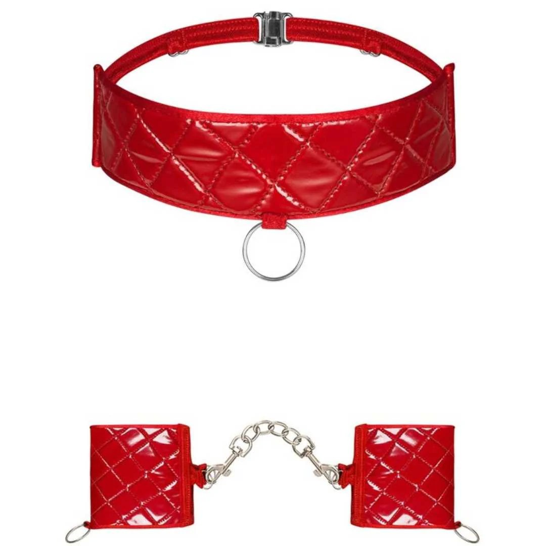 Bondage Set aus Manschetten und Choker