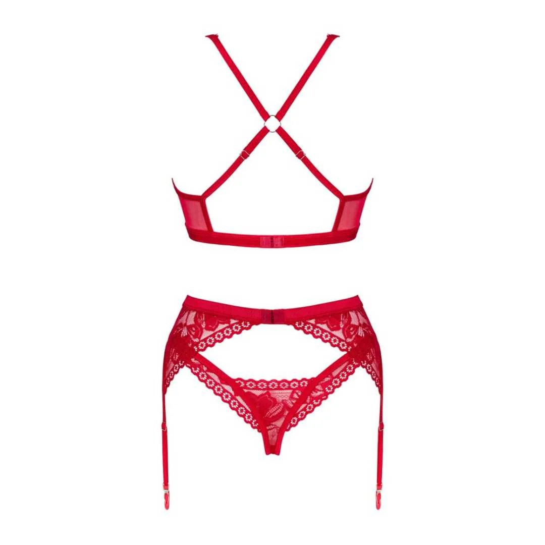 Bügel-Hebe plus Straps-String ouvert „Lacelove“