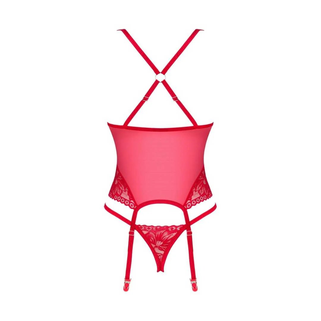 Straps-Set mit Korsett und Tanga 