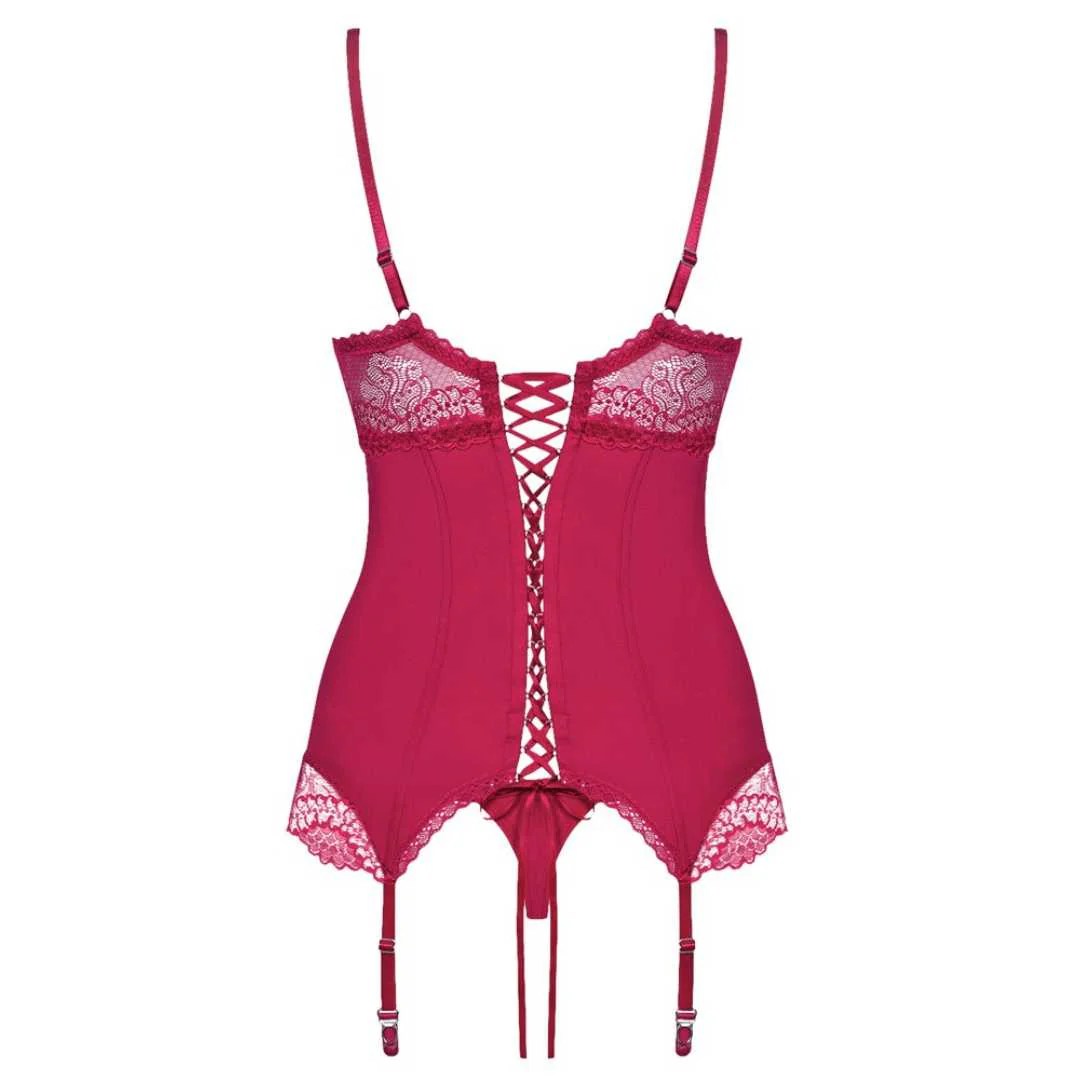 Strapshemd plus String „Rosalyne“ im Corsagen-Style