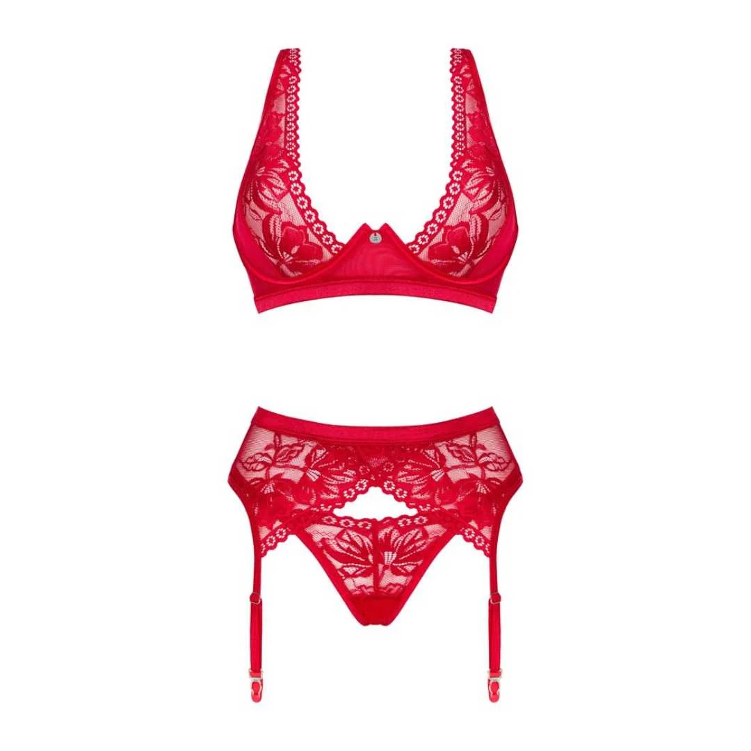 Bügel-Hebe plus Straps-String ouvert „Lacelove“